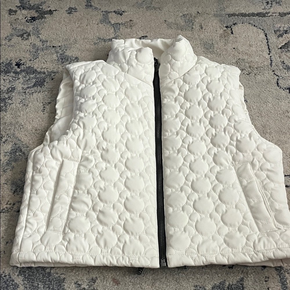 Forever 21 White Quilted Puffer Vest